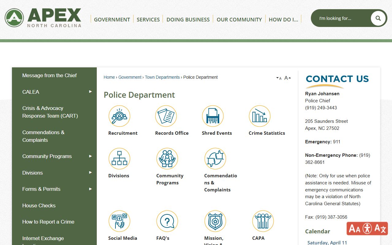 Apex Police Department headquarters and patrol vehicles for Apex recent bookings