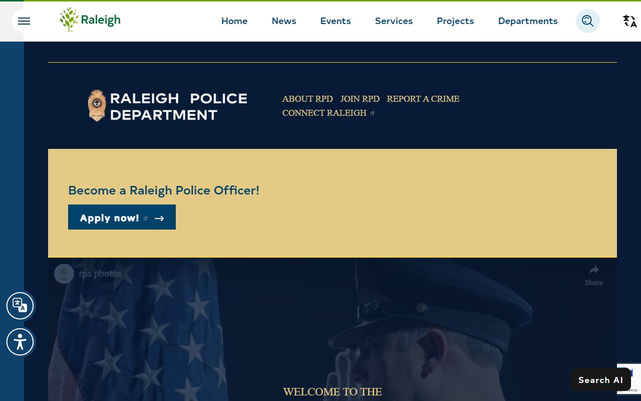 Raleigh Police Department serving the state capital