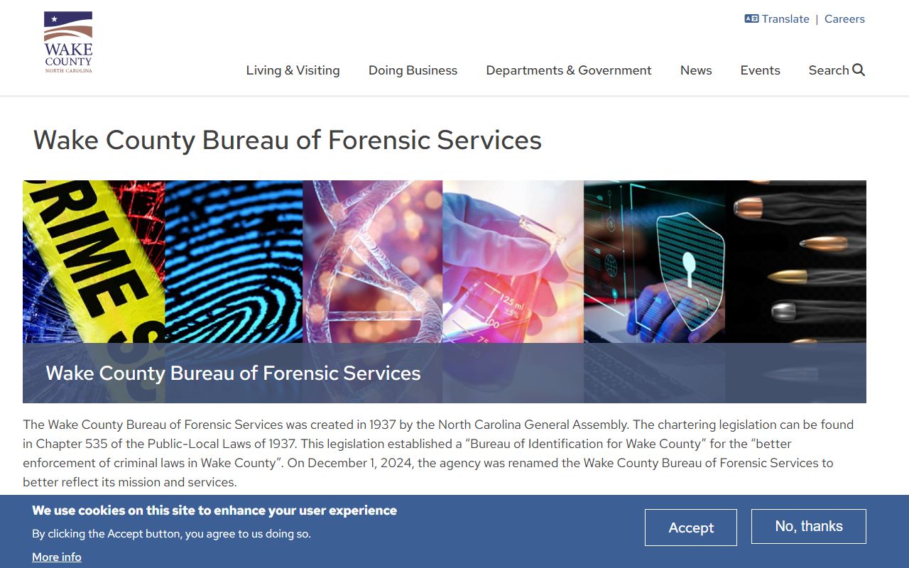 Wake County CCBI portal for Raleigh arrest records