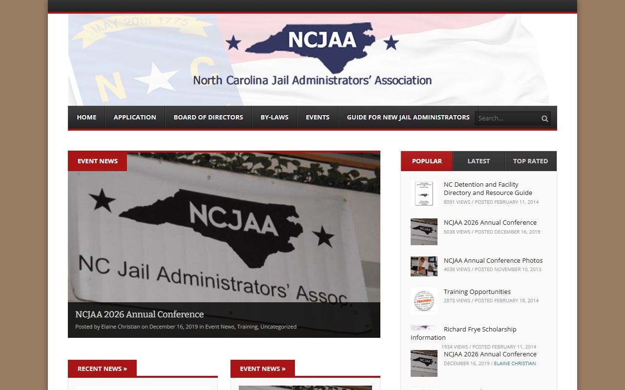 NC Jail Administrators Association directory showing Duplin County detention contacts