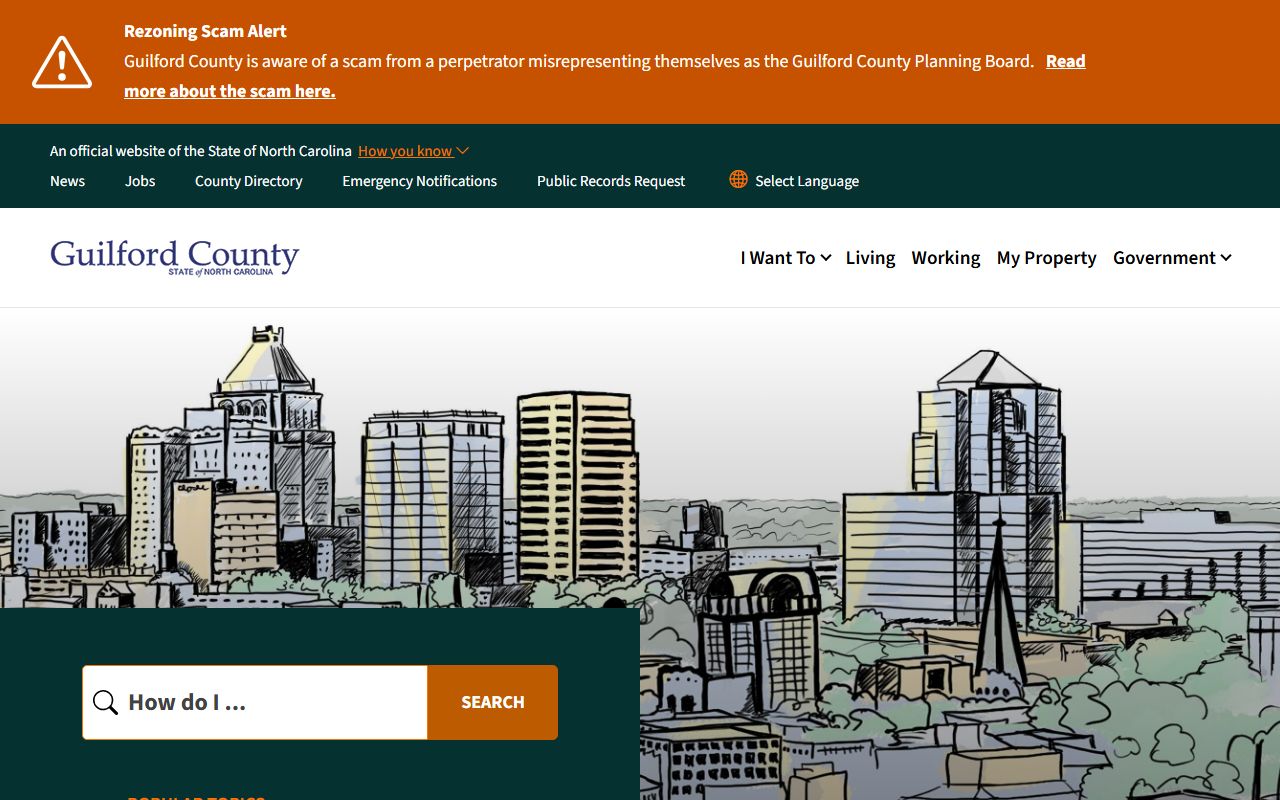 Guilford County government website for recent bookings and sheriff information