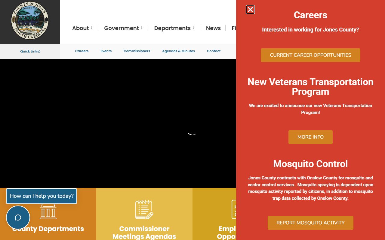 Jones County Sheriff's Office building where recent bookings and arrest records are handled