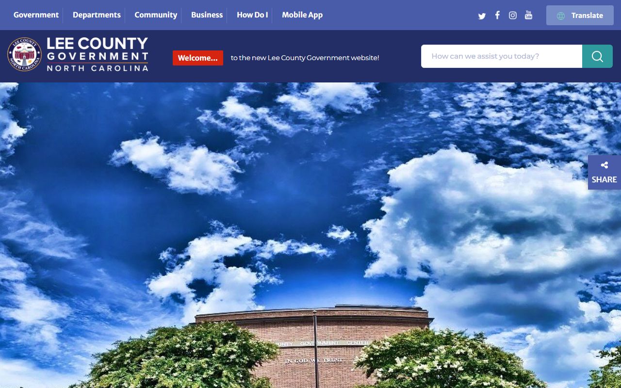 Lee County Sheriff's Office website showing links to jail and recent bookings information