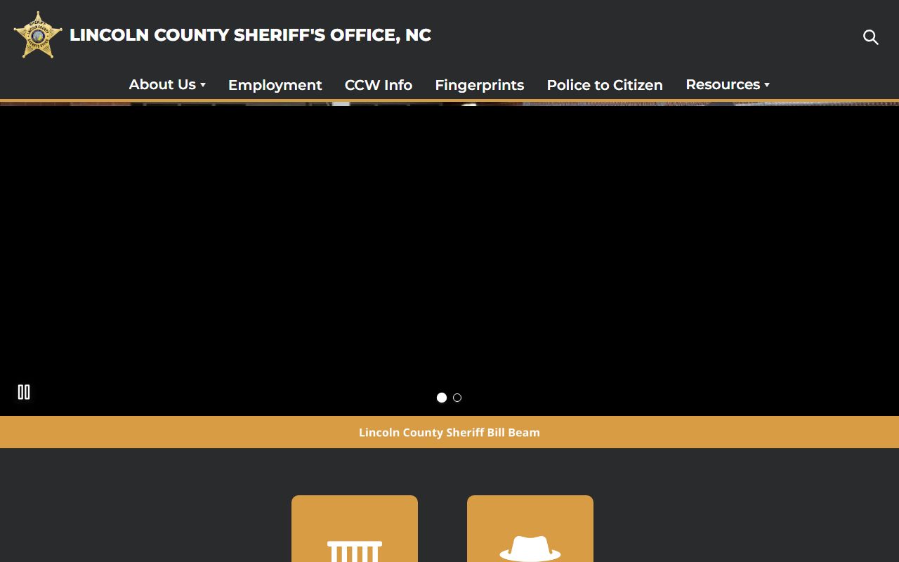 Lincoln County Sheriff's Office website with links to jail services and public records