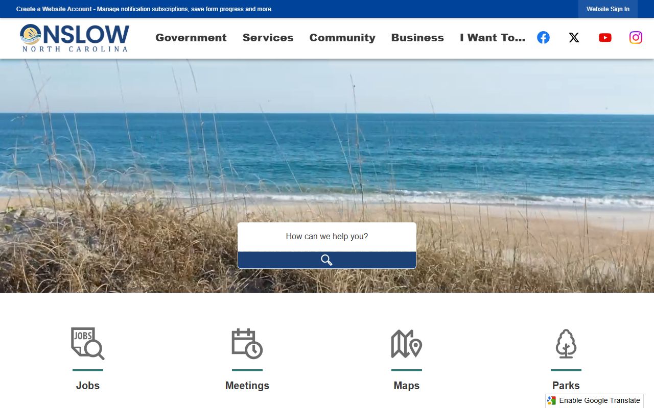 Onslow County Sheriff's Office website for recent bookings and arrest records
