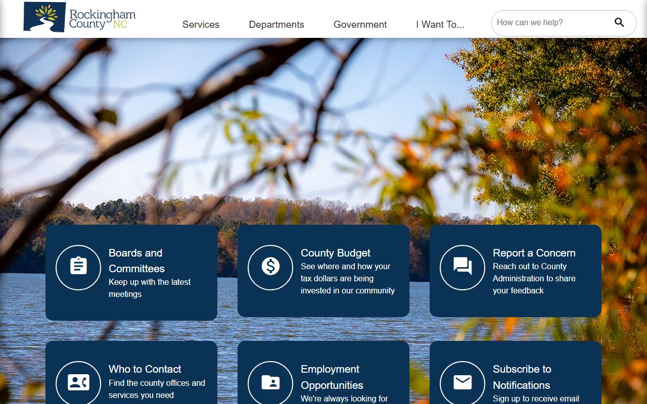 Rockingham County Sheriff's Office website with detention and public safety information